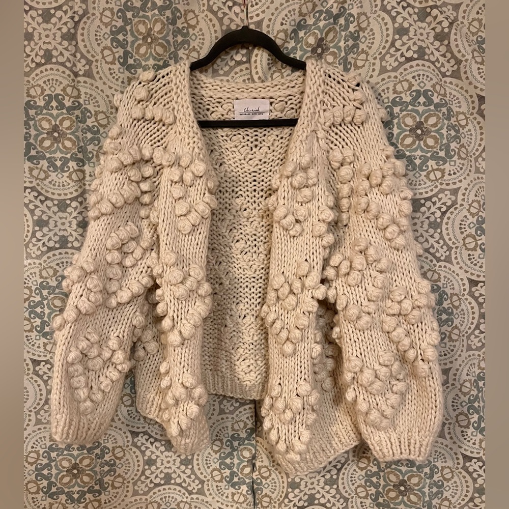 Handmade Pom Cardigan